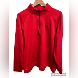 Nike Men’s Dri-Fit Quarter Zip Pullover Sweatshirt XXL in Red